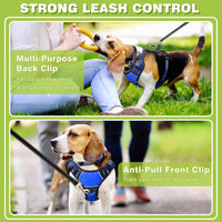 WINSEE Dog/Pet Harnesses No Pull with Dog Collar - Medium / Blue - image 4