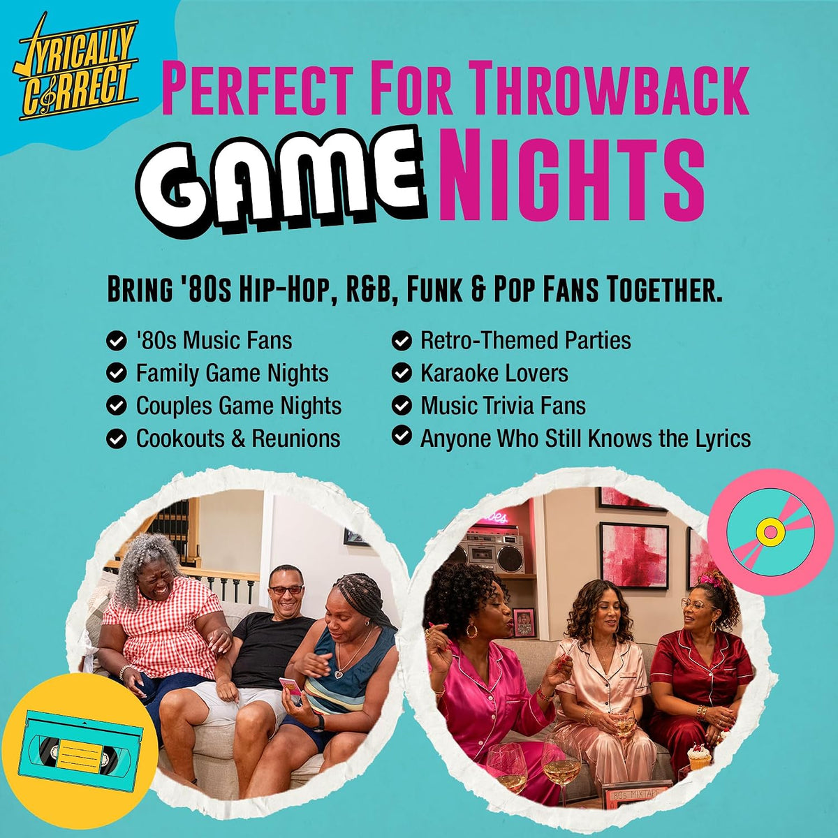 Lyrically Correct 90s and 2000s hip-hop and R&B music trivia card game box and cards - view 24