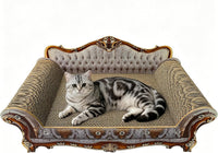 Luxury Cardboard Cat Scratcher Sofa Bed - Retro Baroque