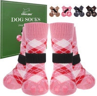 EXPAWLORER Dog Socks to Prevent Licking Paws - Small / Pink