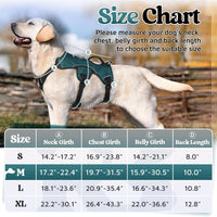 rabbitgoo Escape Proof Dog Harness for Large - Dark Green / Medium - image 2