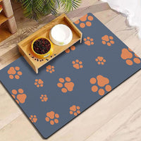 18"×30" Dog Food Mat-Absorbent Dog Mat for Food and Water - BLUE-JY / 16"L x 24"W