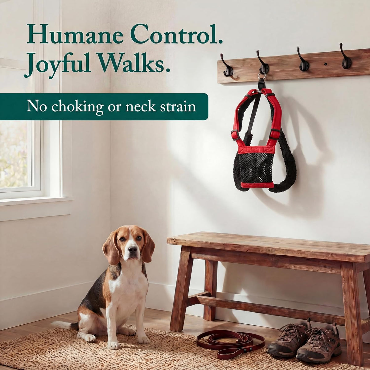 Sporn No Pull Dog Harness - Medium / Red - image 2
