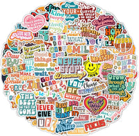 Krazy4K 100 pack waterproof vinyl Christian stickers with faith and Bible verse messages