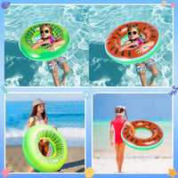 FindUWill Pool Floats Kids, Pool Swim Tubes Rings - 05 Watermelon Red, Kiwi Green - image 2