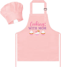 R HORSE Kid Apron and Chef Hat Set - Pink Cooking