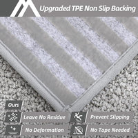 COSY HOMEER Edging Stair Treads Non-Slip Carpet Mat 28inX9in Indoor Stair Runners for Wooden Steps, Edging Stair Rugs for Kids and Dogs, 100% Polyester TPE Backing (10pc, Grey)