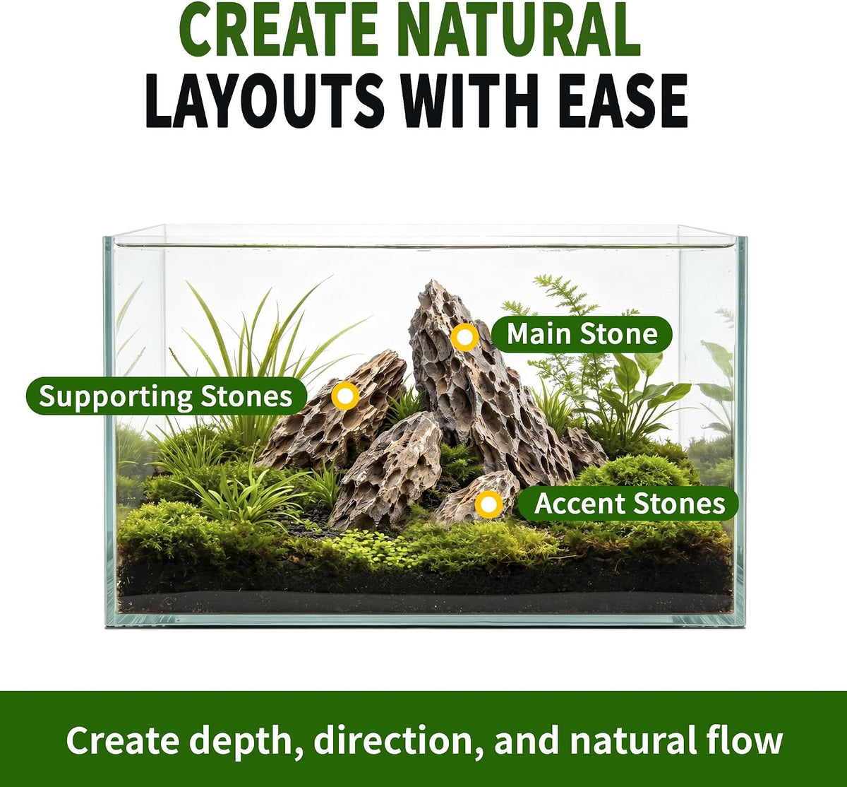 Dragon Stone Aquascaping Rocks, Aquarium Stone Set - 1 lb (2–4") / Dragon Stone - image 3