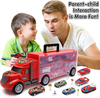 JODUDLR car carrier truck toy with 12 die-cast police and racing cars - view 8
