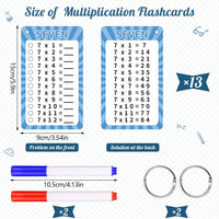13 Pcs Multiplication Flashcards 0-12 - Multiplication - image 2