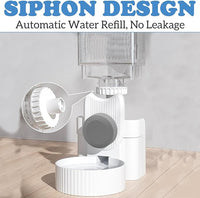 kathson Rabbit Gravity Auto Feeder Set 35oz Hanging Automatic Food Water Dispenser Cage Automatic Feeder Set for Rabbit Chinchilla Guinea Pig Hedgehog Ferret Kitty Puppy (Grey)