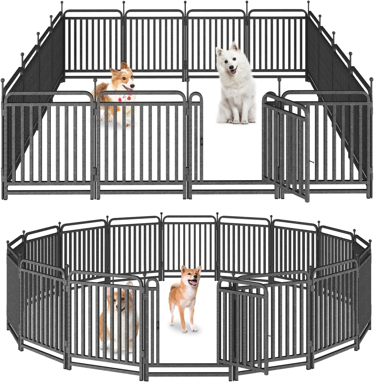Thickened Dog Playpen Foldable Metal Yard Fence32/40inch Compact