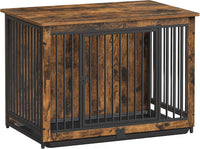 Feandrea 38" Dog Crate Furniture - Rustic Brown / 38.6"L x 25.6"W x 27.6"H