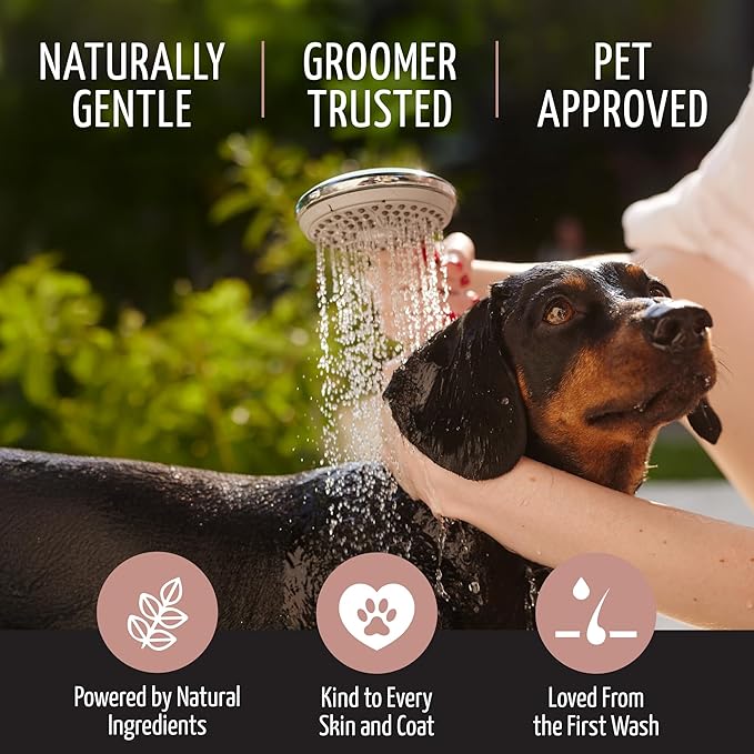 Tauro Pro Line Deshedding Dog Shampoo, Natural Pet Wash, Coat Regrowth Formula for Sensitive Skin & Shedding Control, Deodorizing for Smelly Dogs (Fur Growth - 13.5 Fl Oz)