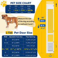 Large Dog Door for Sliding Glass Door - 96" Sliding Door / Large - 1 Flap - image 2