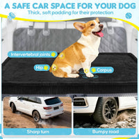 Dog Car Bed, Non-Slip Backseat Extender Pet Mat 50"x24.6"x2" – Essentials for Dogs - XL（56"Lx28.7"M×4"H) / Black - image 3