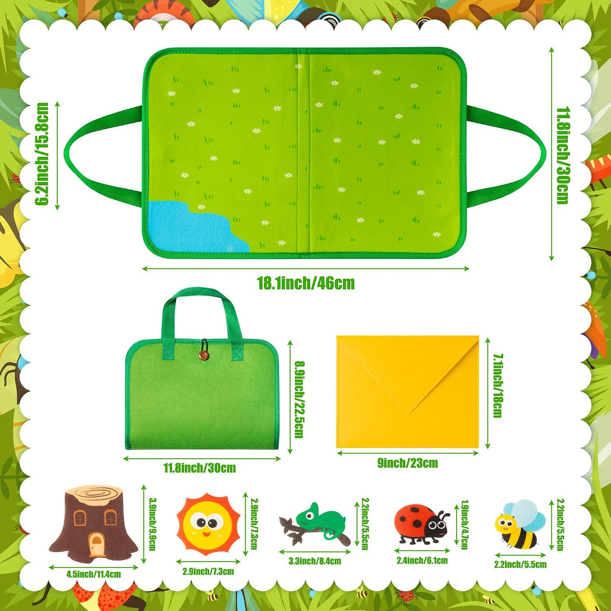 WATINC Travel Felt Board Story Set - Insect - image 2