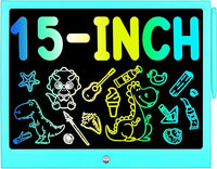 Toys for 3 4 5 6 7 8 Years Old Boys Girls, LCD Writing Tablet 15 Inch Doodle Board, Electronic Drawing Pads Drawing Tablet, Educational Birthday Gift for 3-6 Years Old Kids Toddler (Blue)