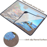 Tektalk Jigsaw Puzzle Board Portable Puzzle Mat, Gray – Fun for Kids & Family - image 4