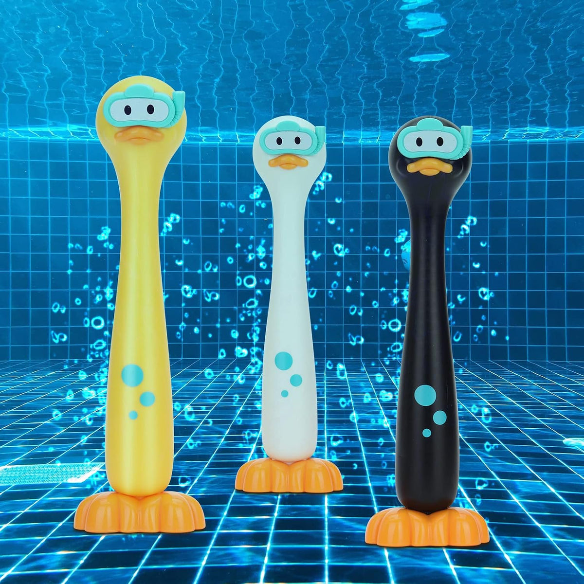 Summer Pool Toys Underwater Diving Games Dive Sticks Duck 3-Pack – Fun for Kids & Family - Duck Sticks