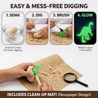24 Dinosaur Eggs Dig Kit Toys for Kids - 24 Dinosaur Eggs(Glow in The Dark) - image 3