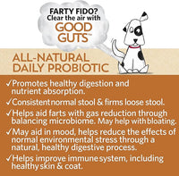 Fidobiotics Good Guts for Lil Mutts Probiotic for Dogs, Billions of CFUs, 11 Strains, 5 Digestive Enzymes, 2 Prebiotics, Digestive Gut Health for Dogs, Adult & Puppy Probiotics Supplements (30 Days)