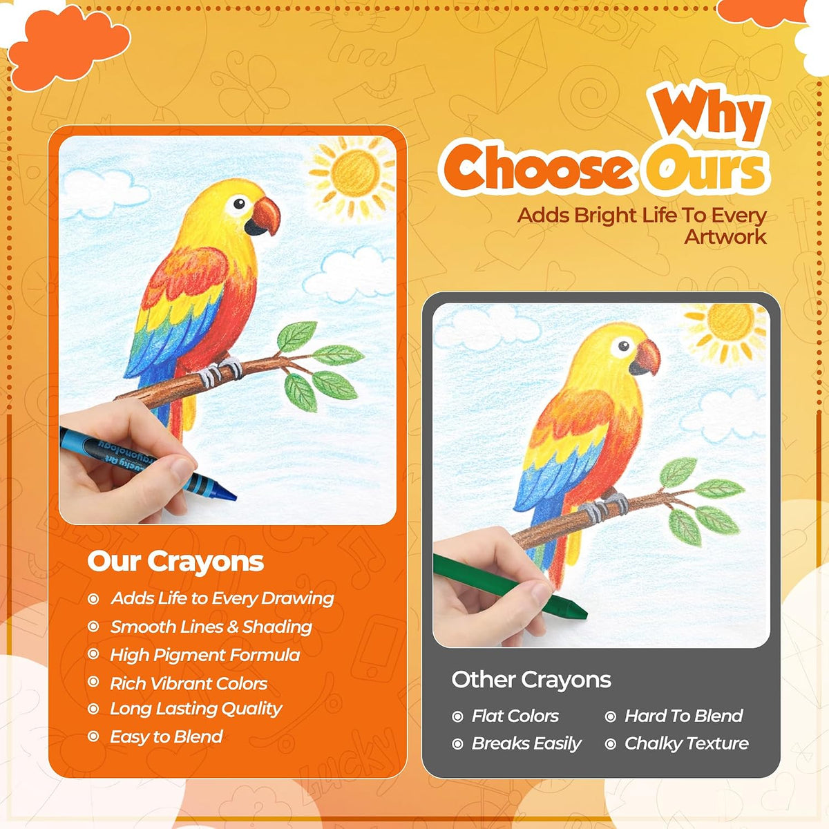 Lucky Art Crayonology bulk crayons, 20 individually wrapped 4-packs of red, yellow, blue and green - view 22