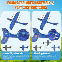 VCOSTORE 2 Pack Foam Airplanes for Kids - 2 Airplanes(large) - image 2