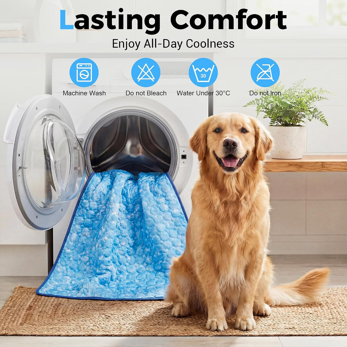 Dog Cooling Mat, Large Cooling Pad for Dogs Cats - Large - image 3