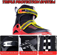 PAPAISON Adjustable Inline Skates for Kids and Adults with Full Light - C red / Small - Little Kid (11C-1 US) - image 3