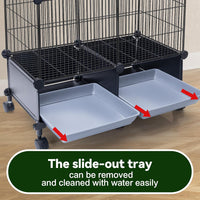 Upgraded Encrypted Metal 46-Inch Bird Cage for Parrot Parakeets – Essentials for Birds - 24"L x 12"W x 46"H - image 3