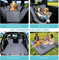 Dog Car Seat Cover for Back Seat with Safety Belt Universal Fit – Essentials for Dogs - Gray / Truck - image 4