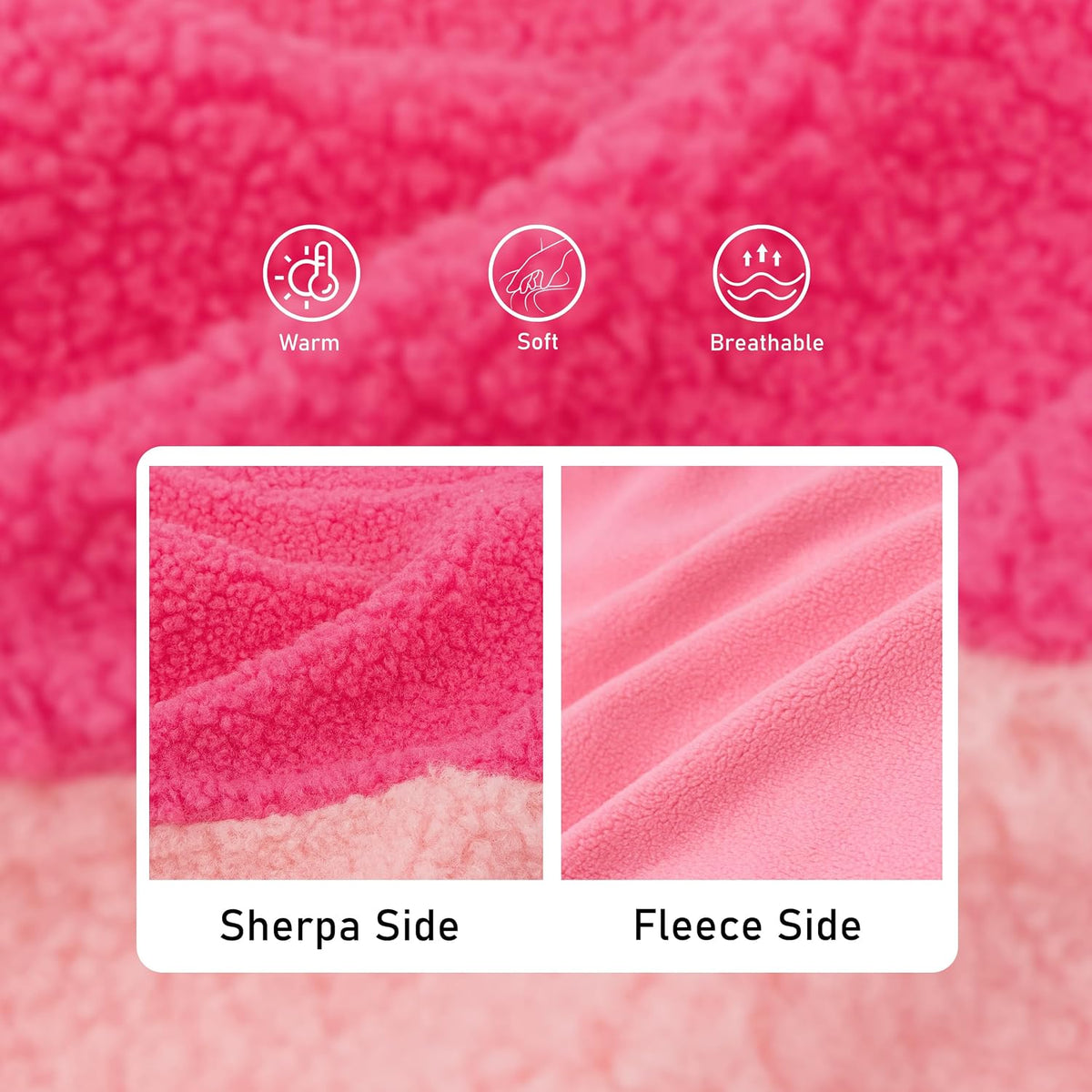 Sherpa Dog Coat Reversible Dog Jackets for Small Dogs, Pink, M – Essentials for Dogs - Rose Red / XX-Large (38-65lbs) - image 3