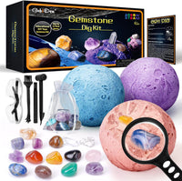 GobiDex 15 Gemstones Dig Kit, Space Science Kit for Kids Ages 6+ – Fun for Kids & Family