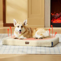 Bedsure Self Warming Dog Bed for Medium Dogs - Orthopedic Waterproof Puppy Beds with Removable Washable Cover, Egg Crate Foam Pet Mat, Suitable for Pet Up to 35 lbs