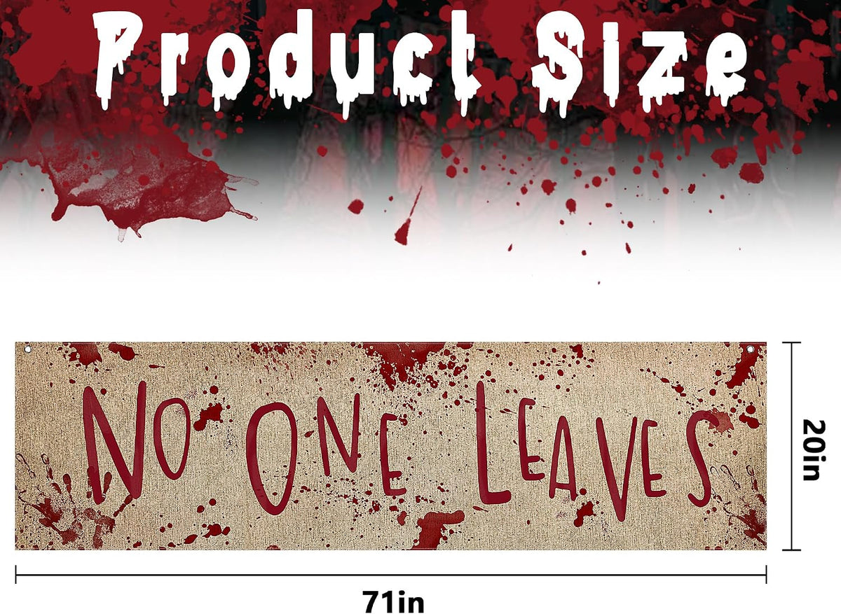 Watayo 71 x 20 inch bloody Halloween banner reading Time To Float - view 6