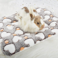 Small Animal Bed Mat, Soft & Warm, Suitable for Guinea Pig - XX-Large(19.7''x15.7'') / Heart Brown - image 2
