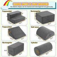 jela 6-piece soft foam climbing blocks for toddlers in brown - view 9