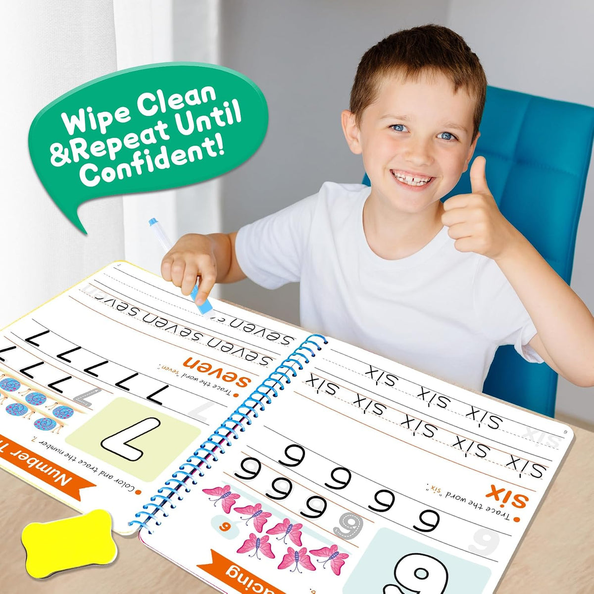 Preschool Kindergarten Workbook, Letter Number Tracing, Ages 3-6 – Fun for Kids & Family - I Can Count - image 4