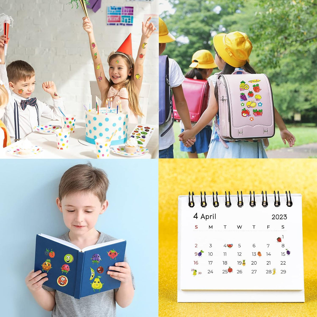 24 Sheets 3D Puffy Stickers for Toddlers Kids Boys Girls – Fun for Kids & Family - Fruit - image 4