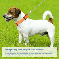 Reflective Martingale Dog Collars. Dog Collar with Quick Release - L:1" Wide for 18.5"-26.5" Neck / Orange - image 4