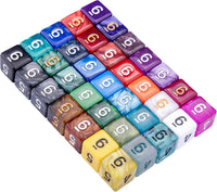 AUSTOR 35 Pieces 20 Sided Dice Polyhedral Dice Set Mixed Color Game - 6 Sideds - image 2