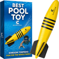 Khroom underwater torpedo pool toy, 10-inch dive glider in bee design