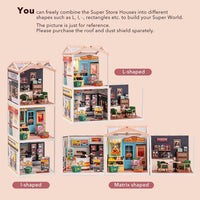 Rolife Super Creator miniature house kit, Double Joy Bubble Tea shop with LED light - view 6