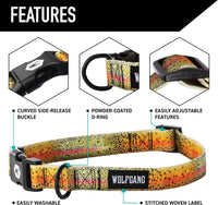 Wolfgang Heavy Duty Martingale Dog Collar with Quick Release Nylon - CutBow Print / Medium (1 Inch x 14-18 Inch) - image 3