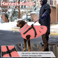 Dogcheer Dog Winter Coat with Harness - Light Pink / XX-Large(Chest:35.4", Back:23.6" Neck:23.6") - image 2