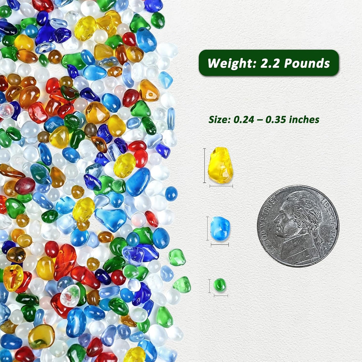 BXI 2.2 Lbs Small Aquarium Substrate Gravel Sand - Oceanic Mix‌ / 2.2 lbs, 0.24''-0.40''(Medium) - image 2