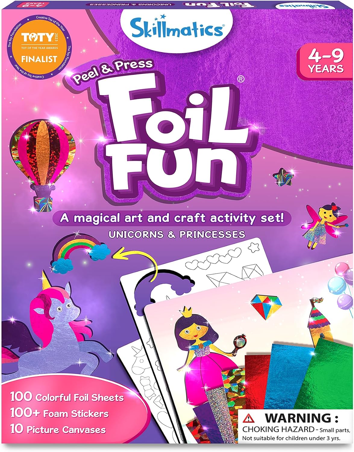 Skillmatics Foil Fun Unicorn & Princesses, Foil Art & Craft - 3. Unicorns & Princesses