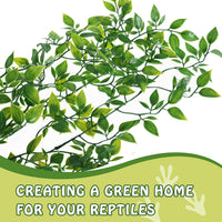 HERCOCCI Reptile Plants, 2 Pack Terrarium Hanging Plants Vines Artificial Leaves Habitat - 2 Pack - image 2