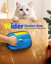 Pet Hair Removal Glove for Cat & Dog - Blue-2 Pack - image 3